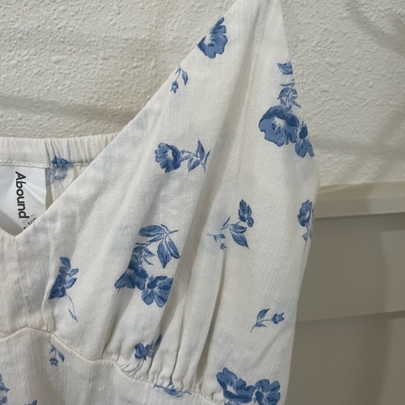 Abound Blue and White Floral Spaghetti Strap Mini Dress - Picture 3 of 6